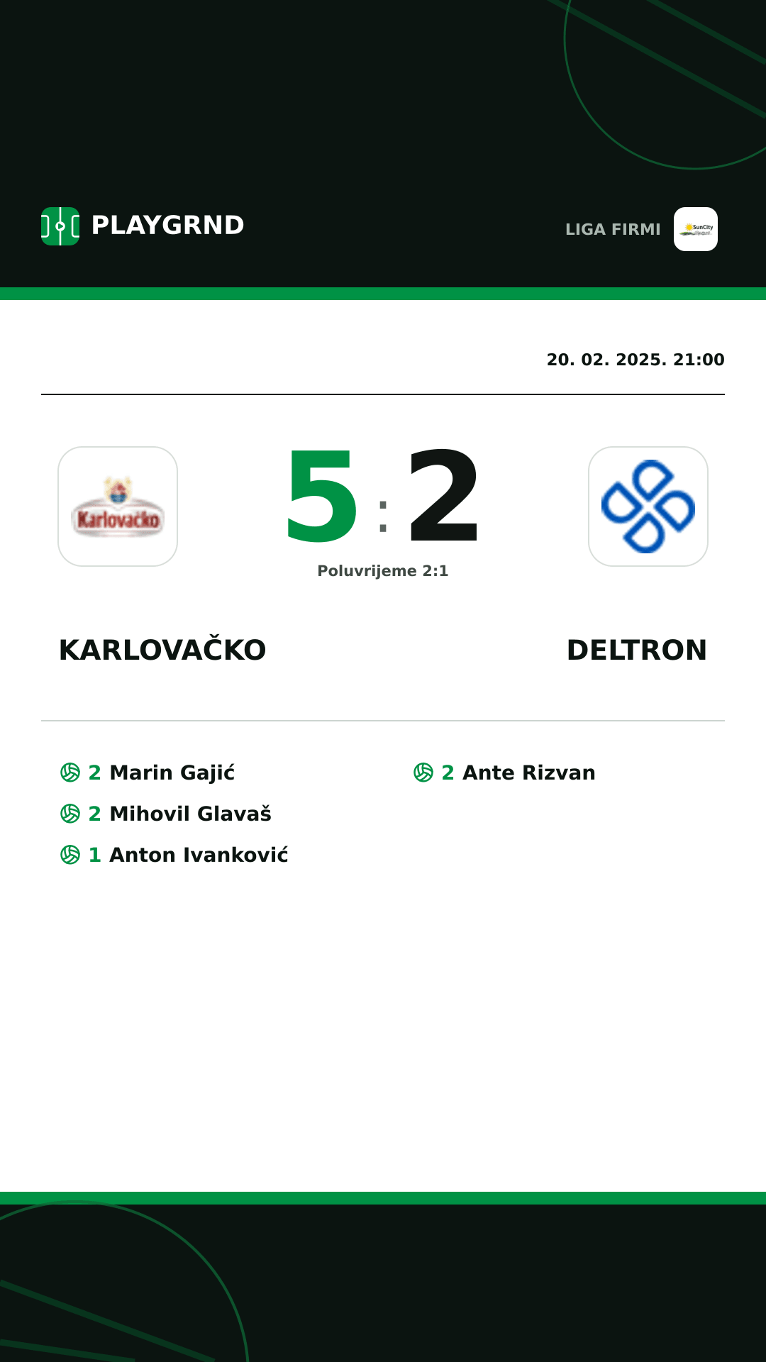 Instagram slika: Karlovačko 5:2 Deltron