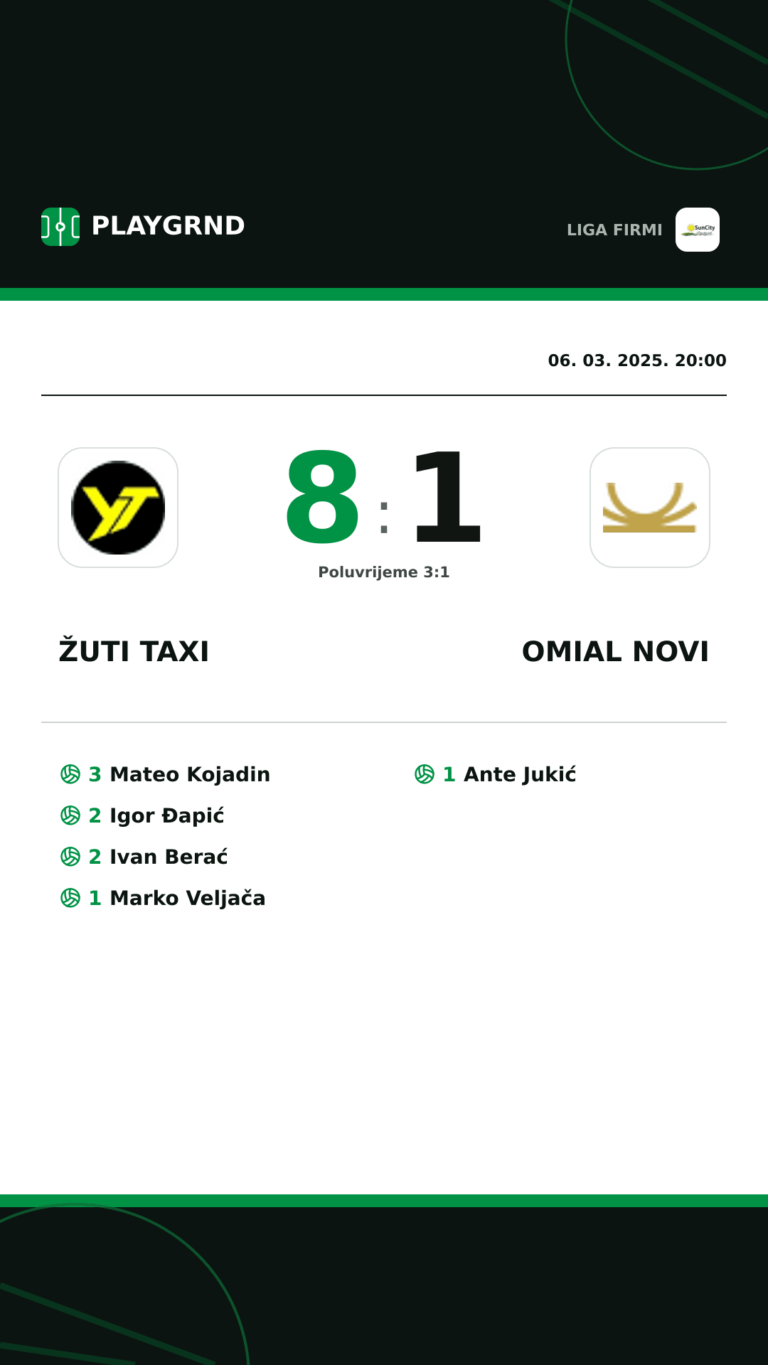Instagram slika: Žuti Taxi 8:1 Omial Novi