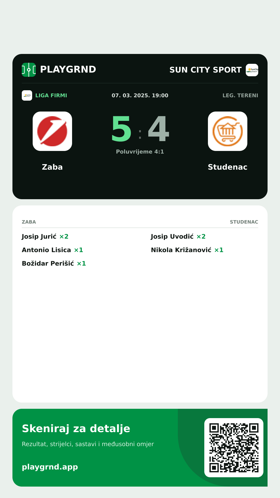 Story slika: Zaba 5:4 Studenac