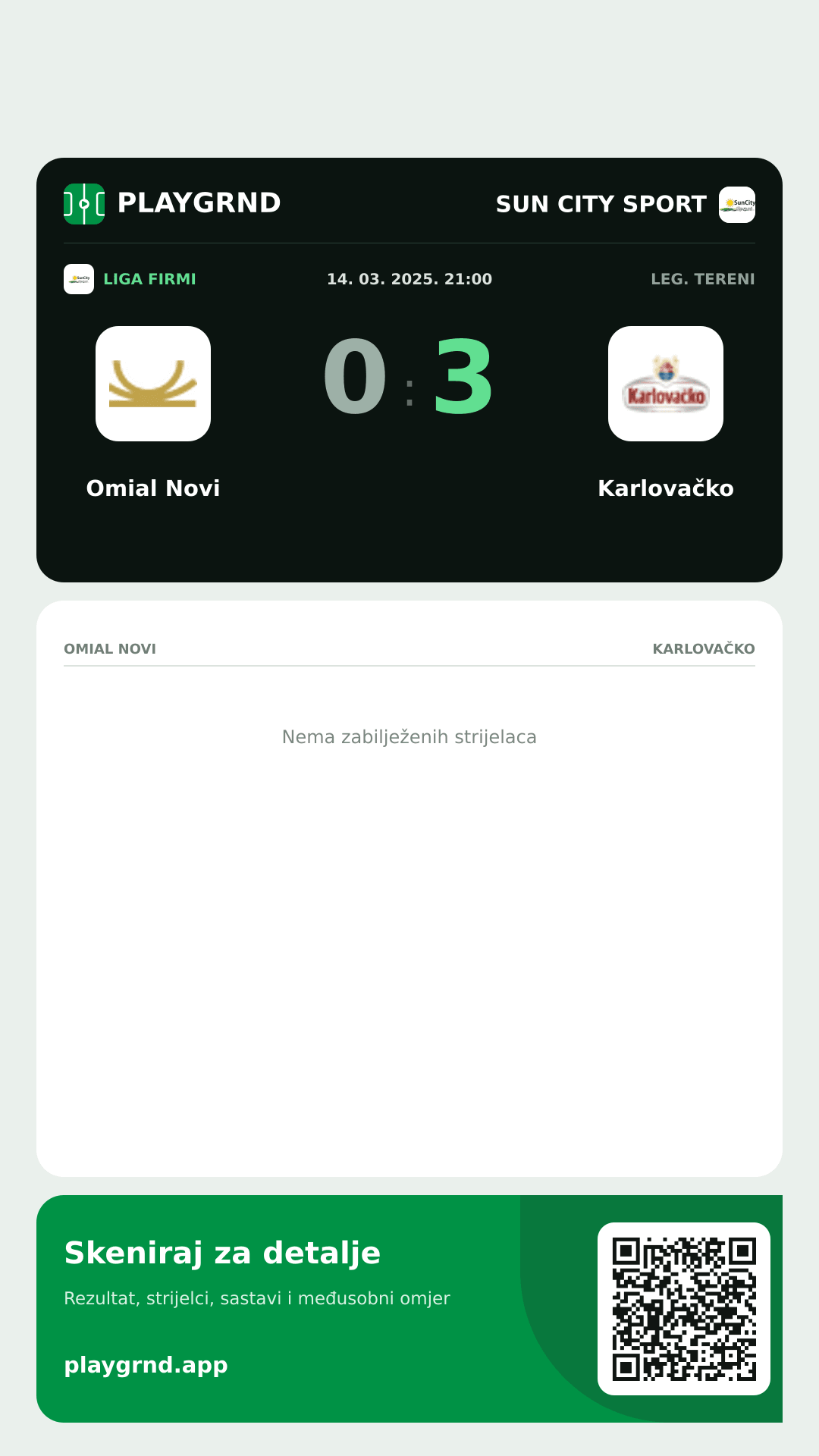 Story image: Omial Novi 0:3 Karlovačko