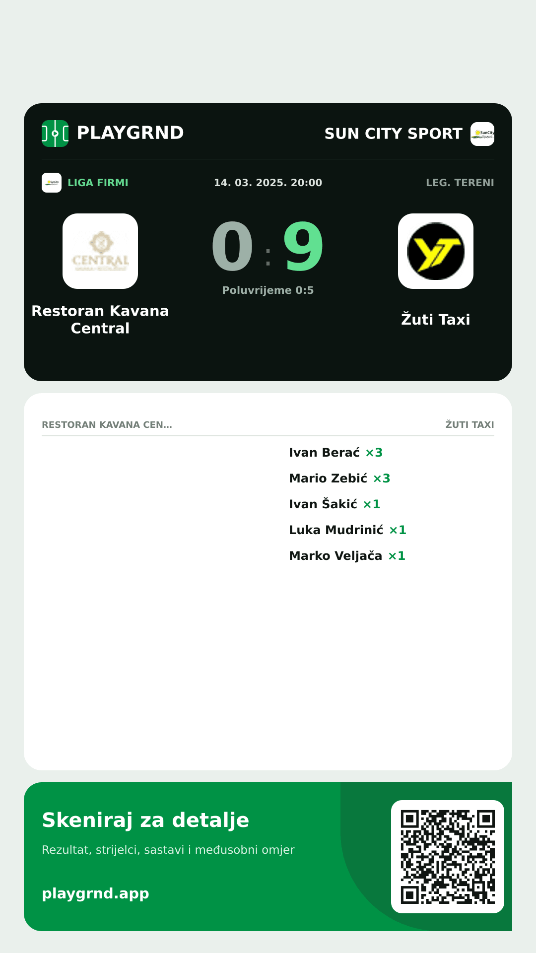 Story slika: Restoran Kavana Central 0:9 Žuti Taxi