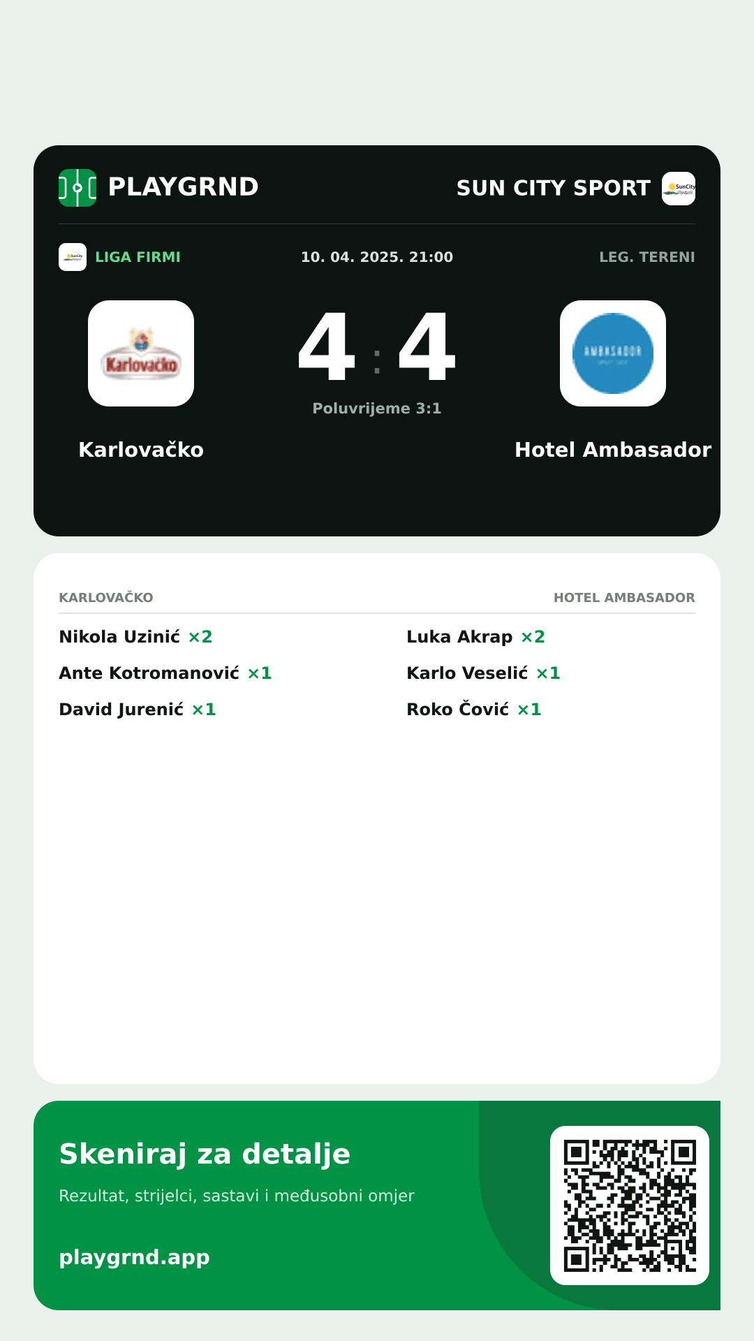 Story image: Karlovačko 4:4 Hotel Ambasador