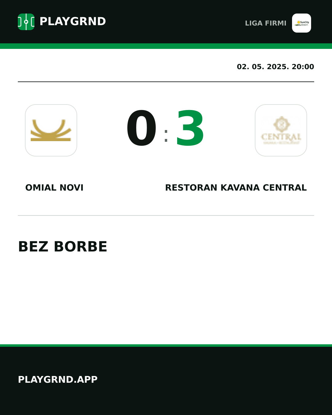 Instagram slika: Omial Novi 0:3 Restoran Kavana Central