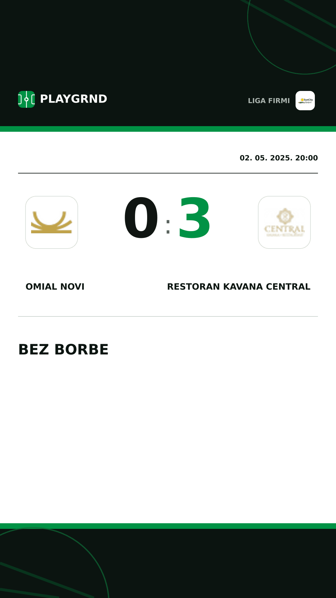 Instagram slika: Omial Novi 0:3 Restoran Kavana Central