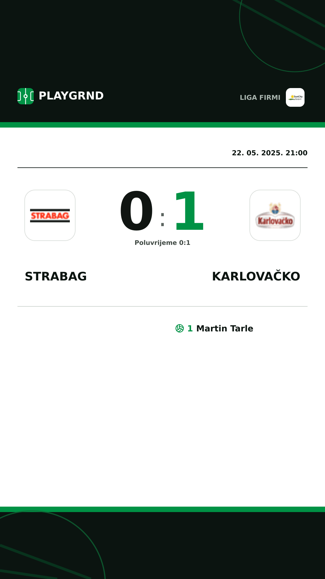 Instagram slika: Strabag 0:1 Karlovačko