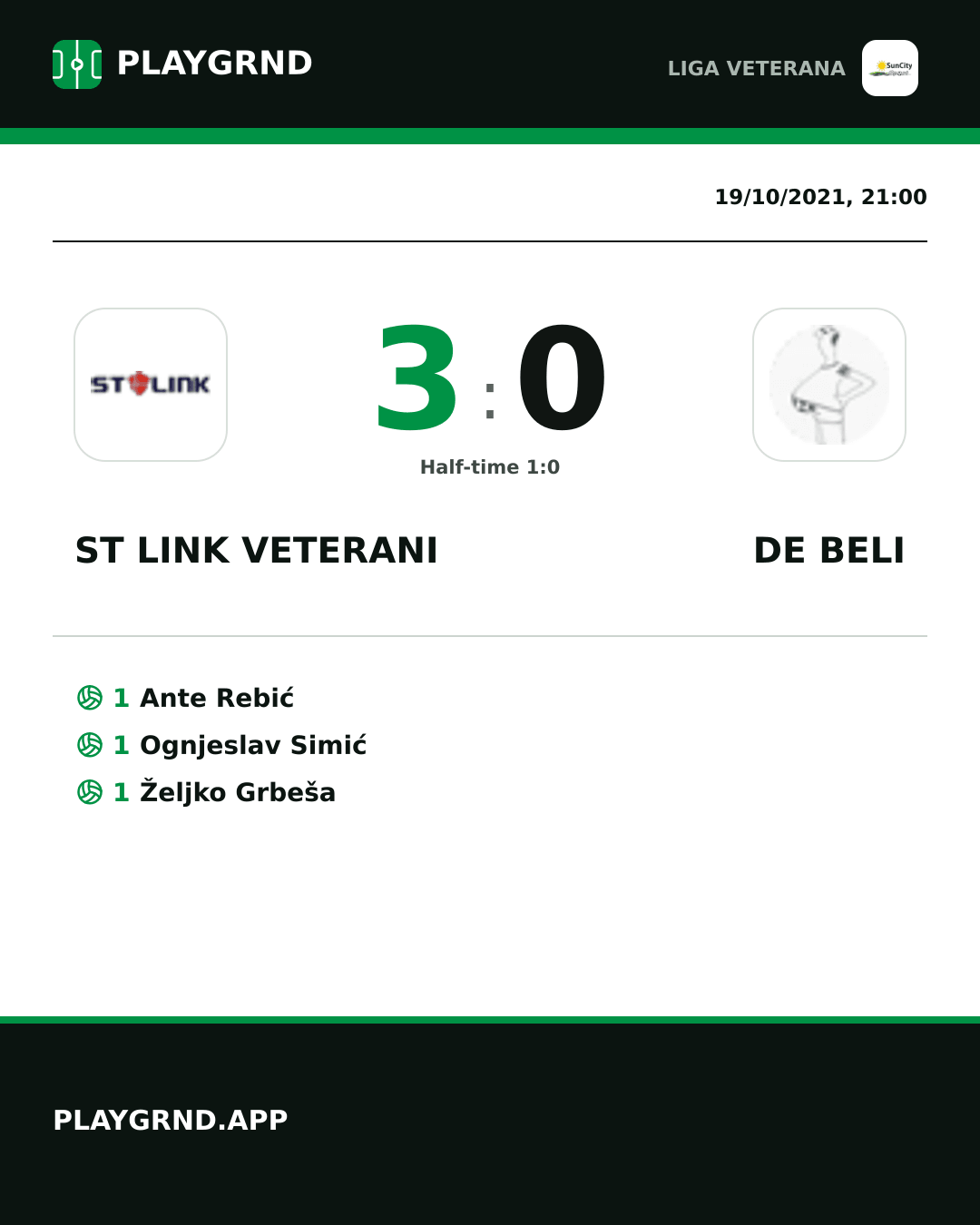 Instagram artwork: ST Link Veterani 3:0 DE Beli