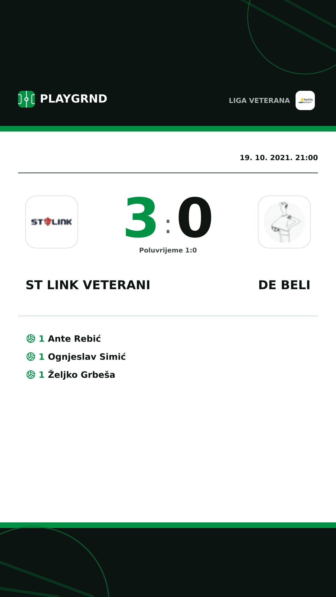 Instagram slika: ST Link Veterani 3:0 DE Beli