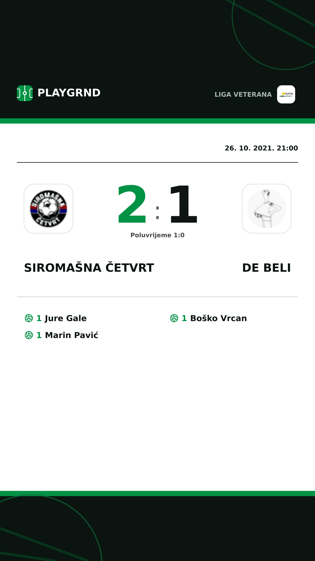Instagram slika: Siromašna Četvrt 2:1 DE Beli