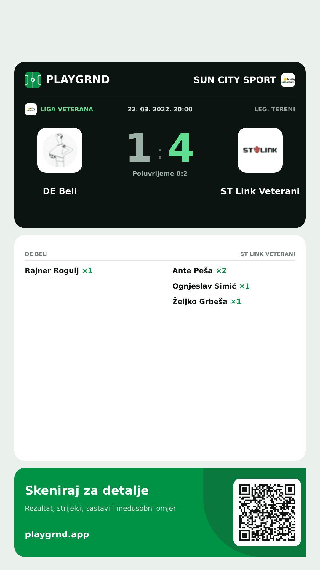 Story slika: DE Beli 1:4 ST Link Veterani