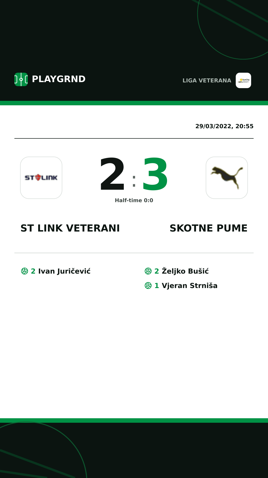 Instagram artwork: ST Link Veterani 2:3 Skotne Pume