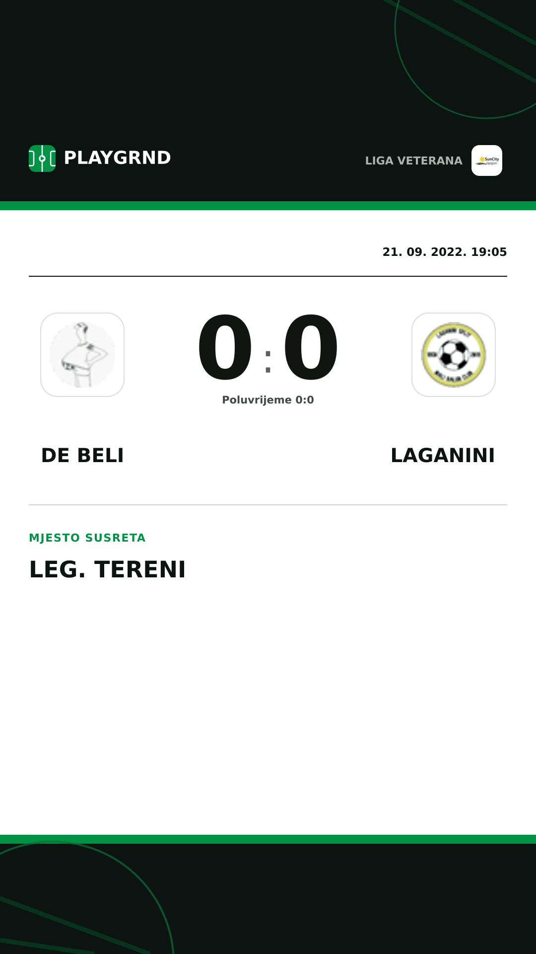 Instagram slika: DE Beli 0:0 Laganini