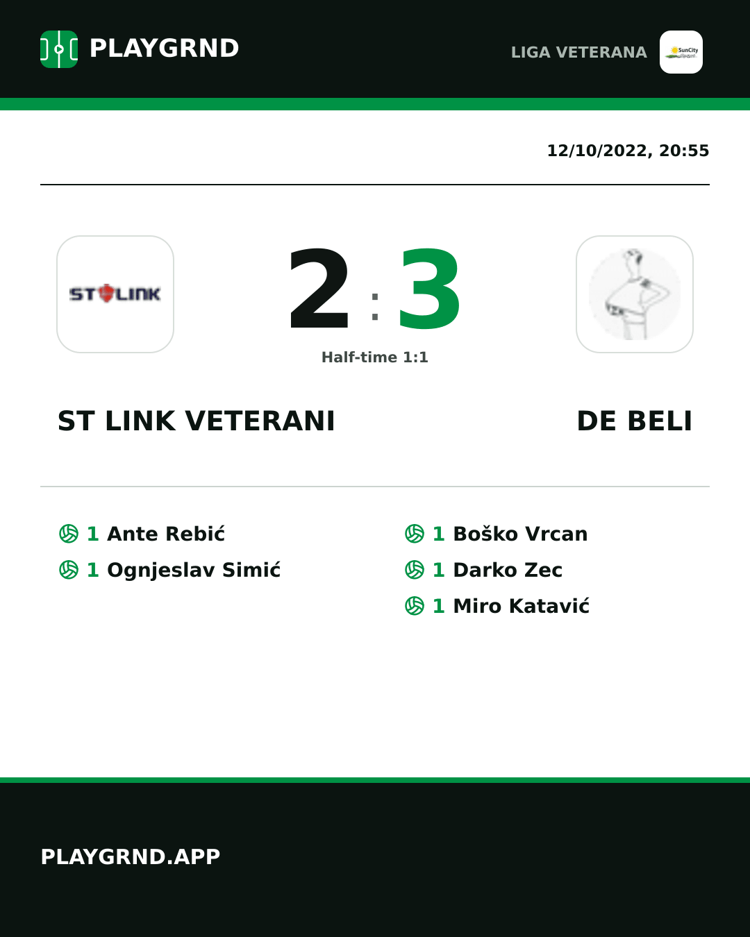 Instagram artwork: ST Link Veterani 2:3 DE Beli