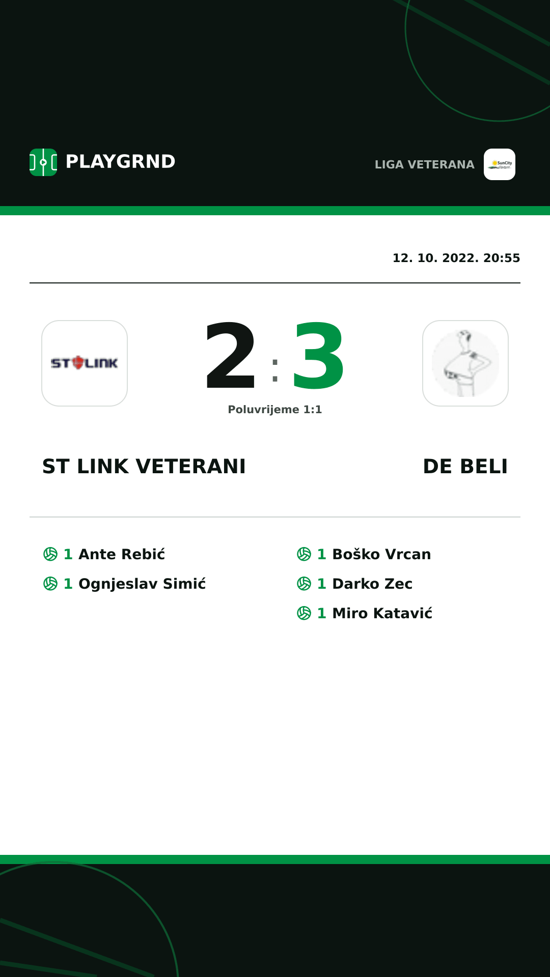 Instagram slika: ST Link Veterani 2:3 DE Beli