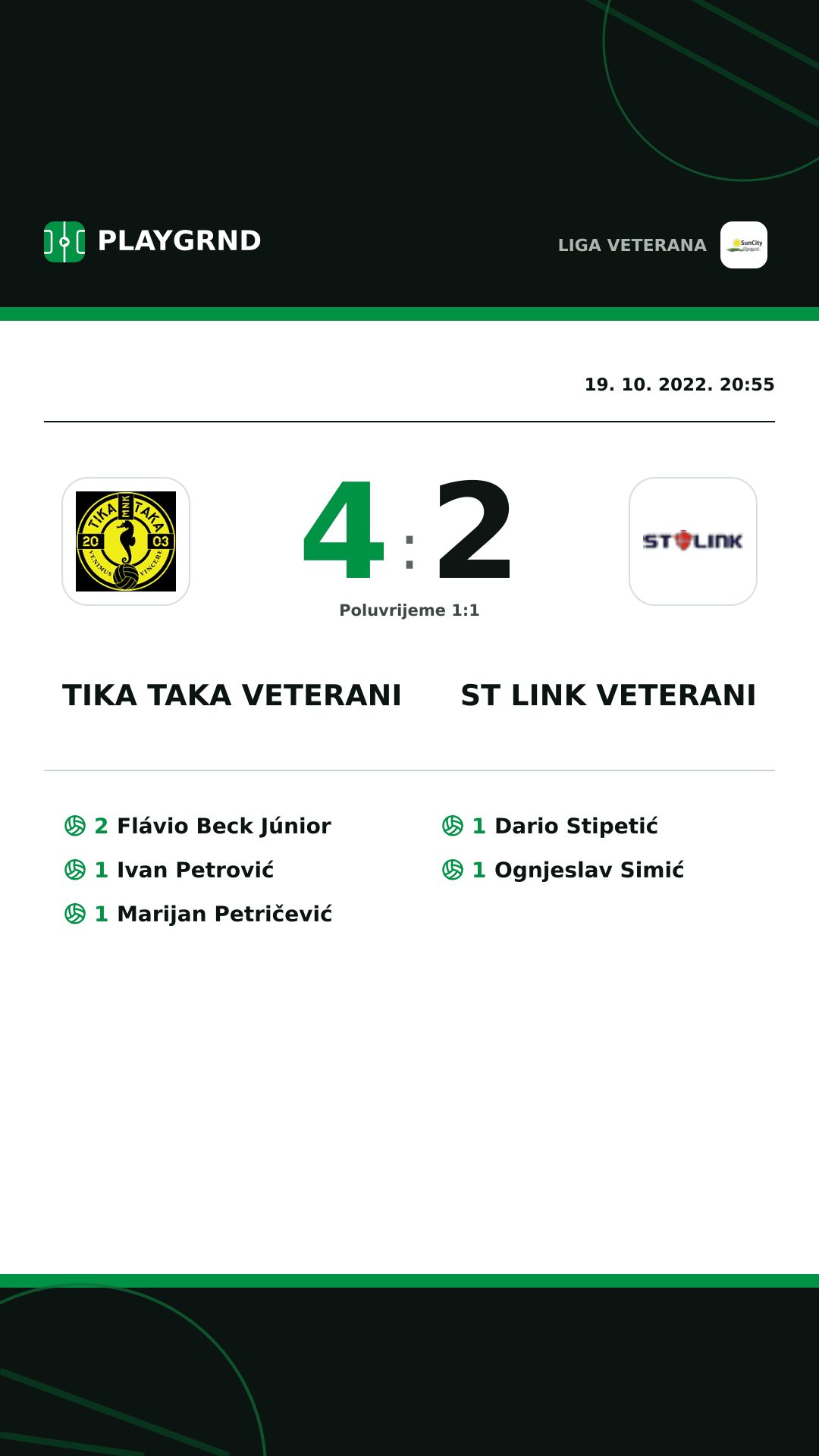 Instagram slika: Tika Taka Veterani 4:2 ST Link Veterani