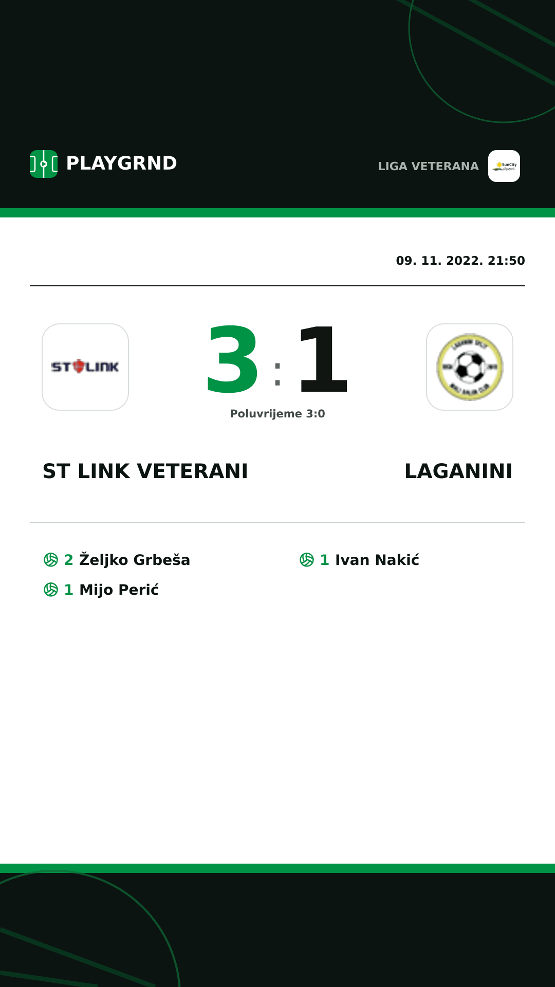 Instagram slika: ST Link Veterani 3:1 Laganini