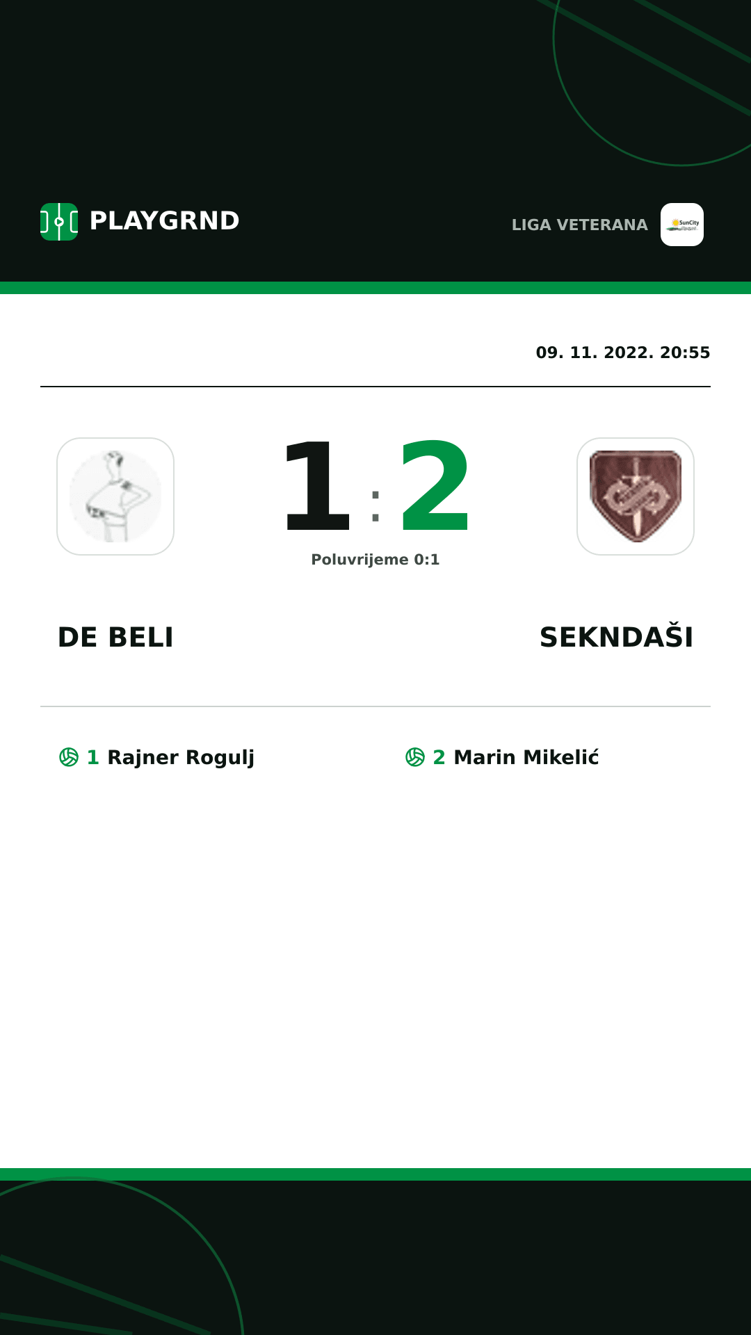 Instagram slika: DE Beli 1:2 Sekndaši