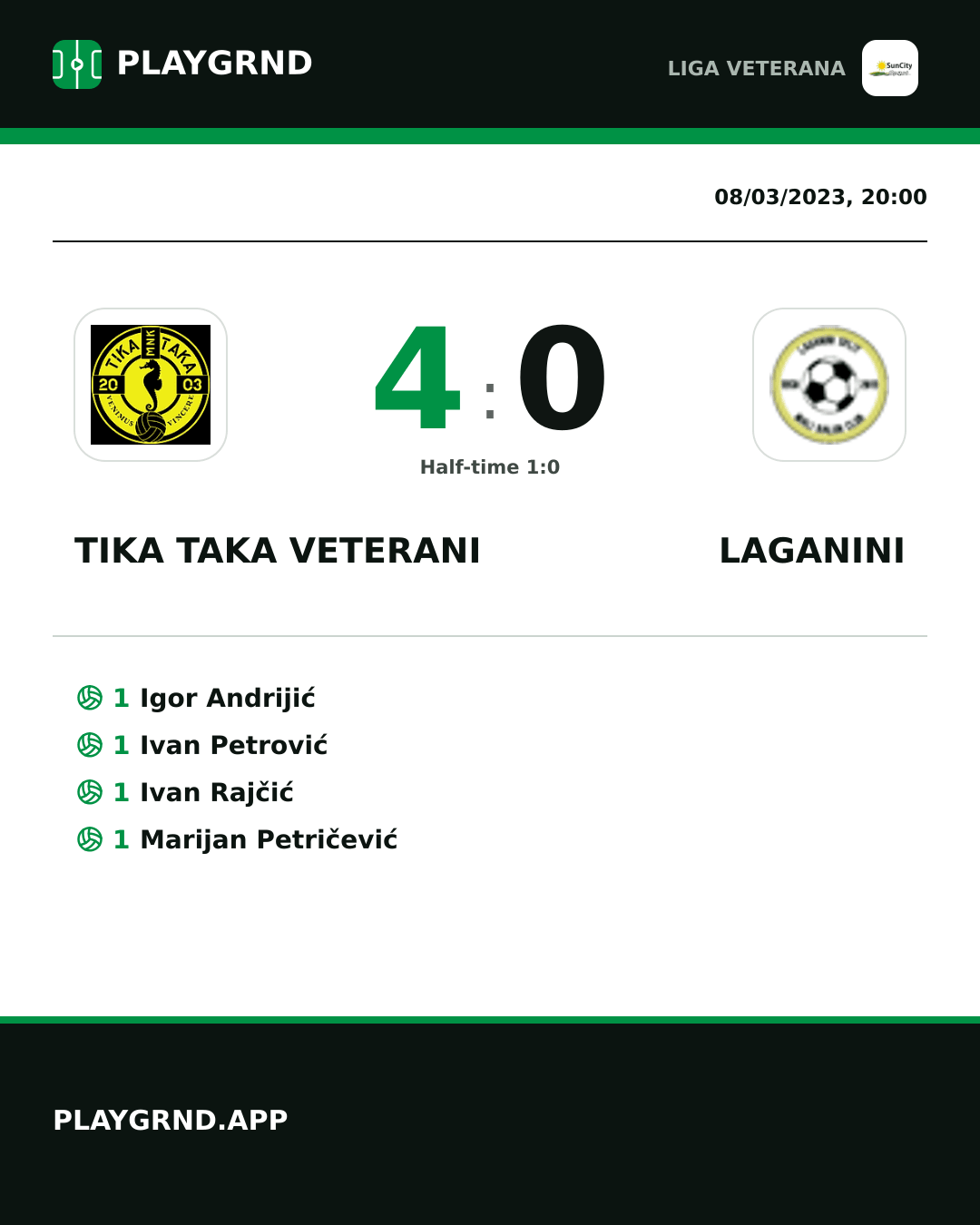 Instagram artwork: Tika Taka Veterani 4:0 Laganini