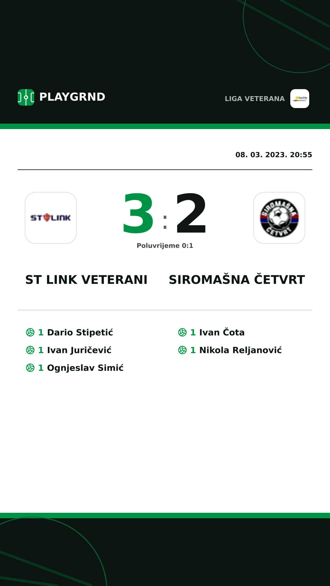 Instagram slika: ST Link Veterani 3:2 Siromašna Četvrt