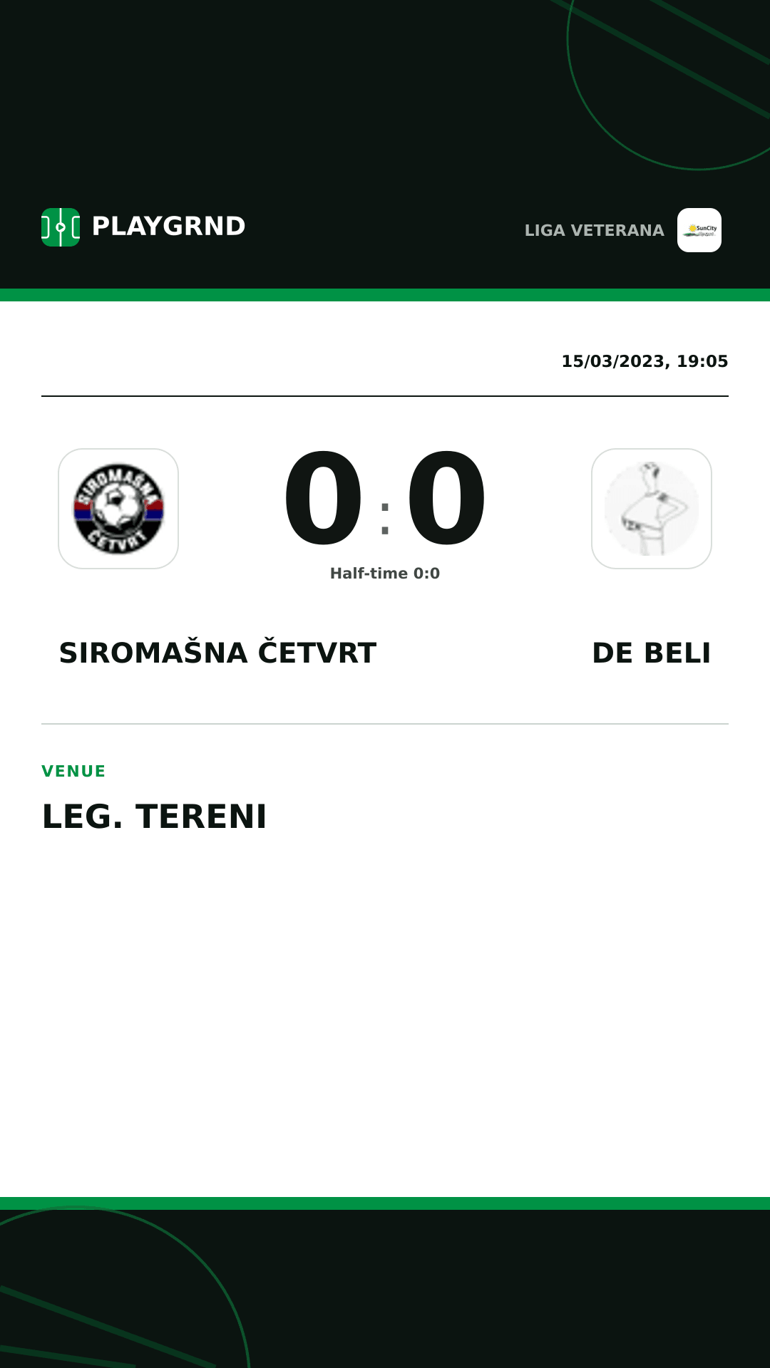 Instagram artwork: Siromašna Četvrt 0:0 DE Beli