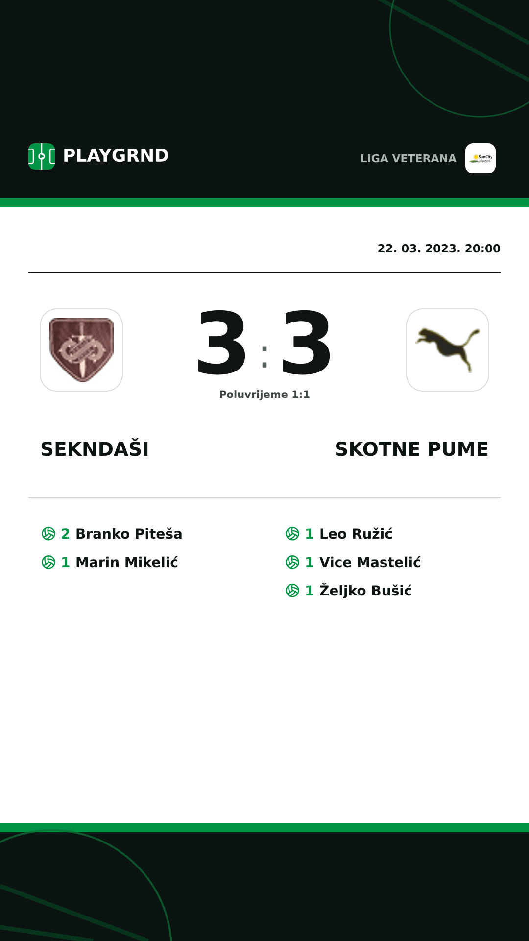 Instagram slika: Sekndaši 3:3 Skotne Pume