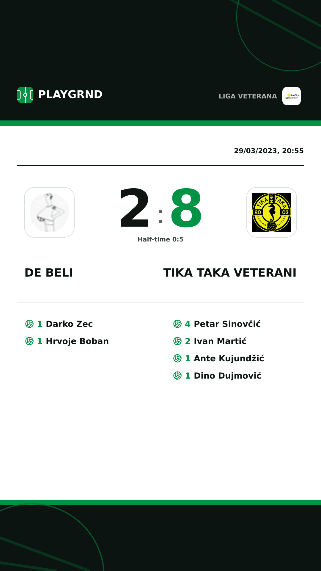 Instagram artwork: DE Beli 2:8 Tika Taka Veterani