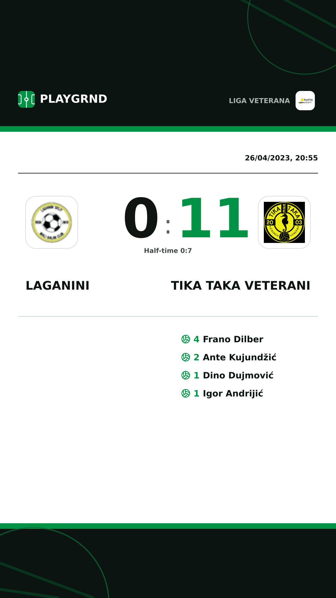 Instagram artwork: Laganini 0:11 Tika Taka Veterani