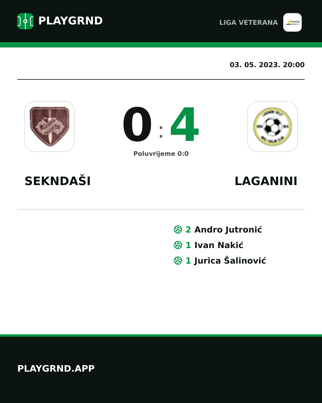 Instagram slika: Sekndaši 0:4 Laganini
