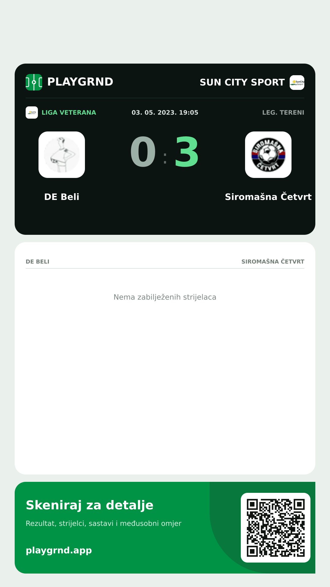Story slika: DE Beli 0:3 Siromašna Četvrt