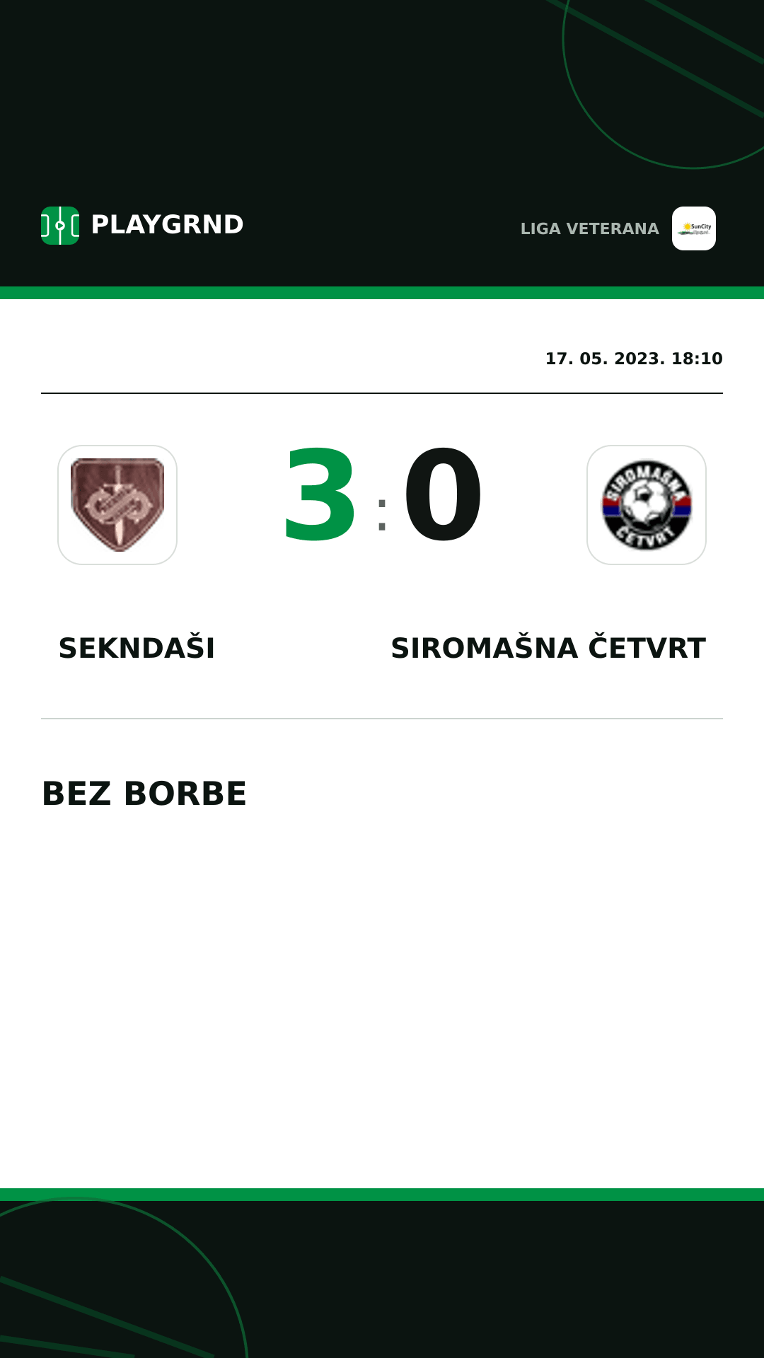 Instagram slika: Sekndaši 3:0 Siromašna Četvrt
