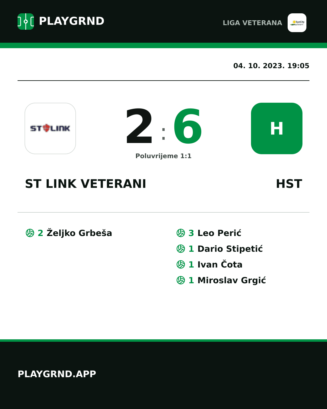 Instagram slika: ST Link Veterani 2:6 Hst