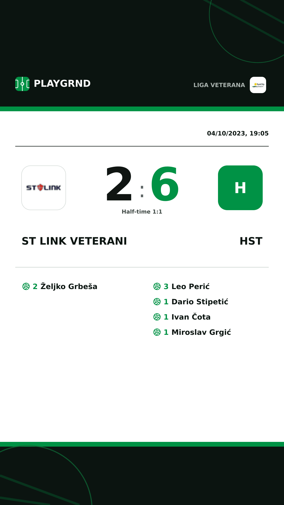 Instagram artwork: ST Link Veterani 2:6 Hst