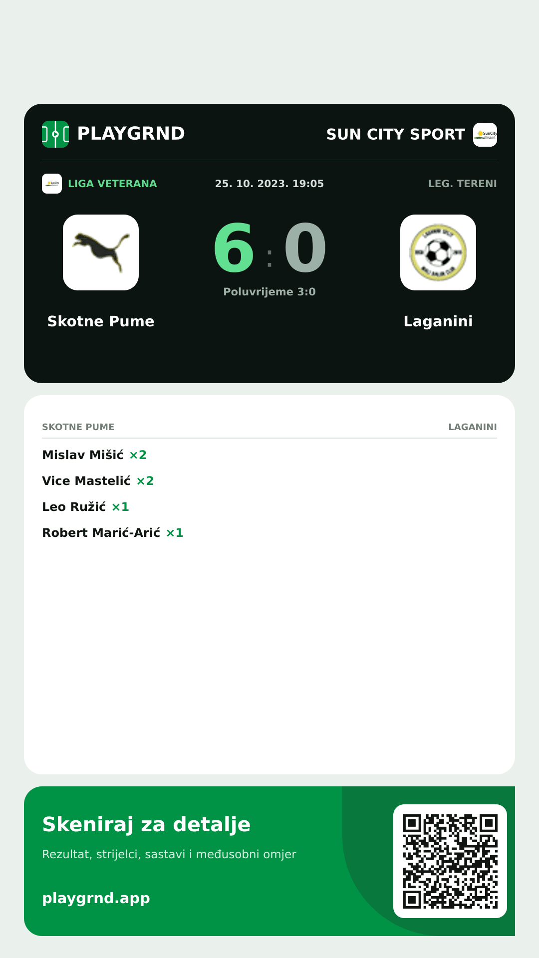 Story slika: Skotne Pume 6:0 Laganini