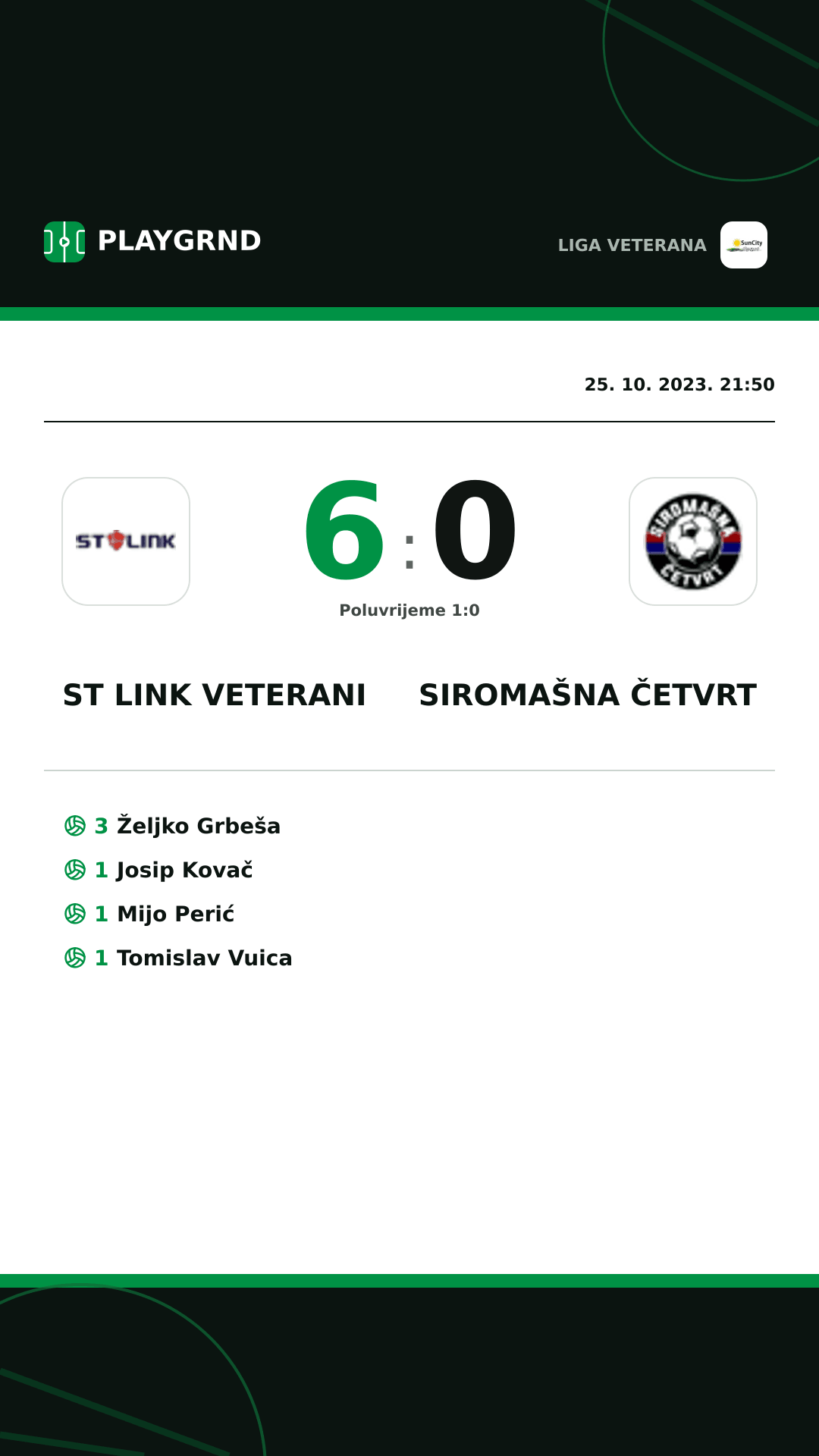 Instagram slika: ST Link Veterani 6:0 Siromašna Četvrt