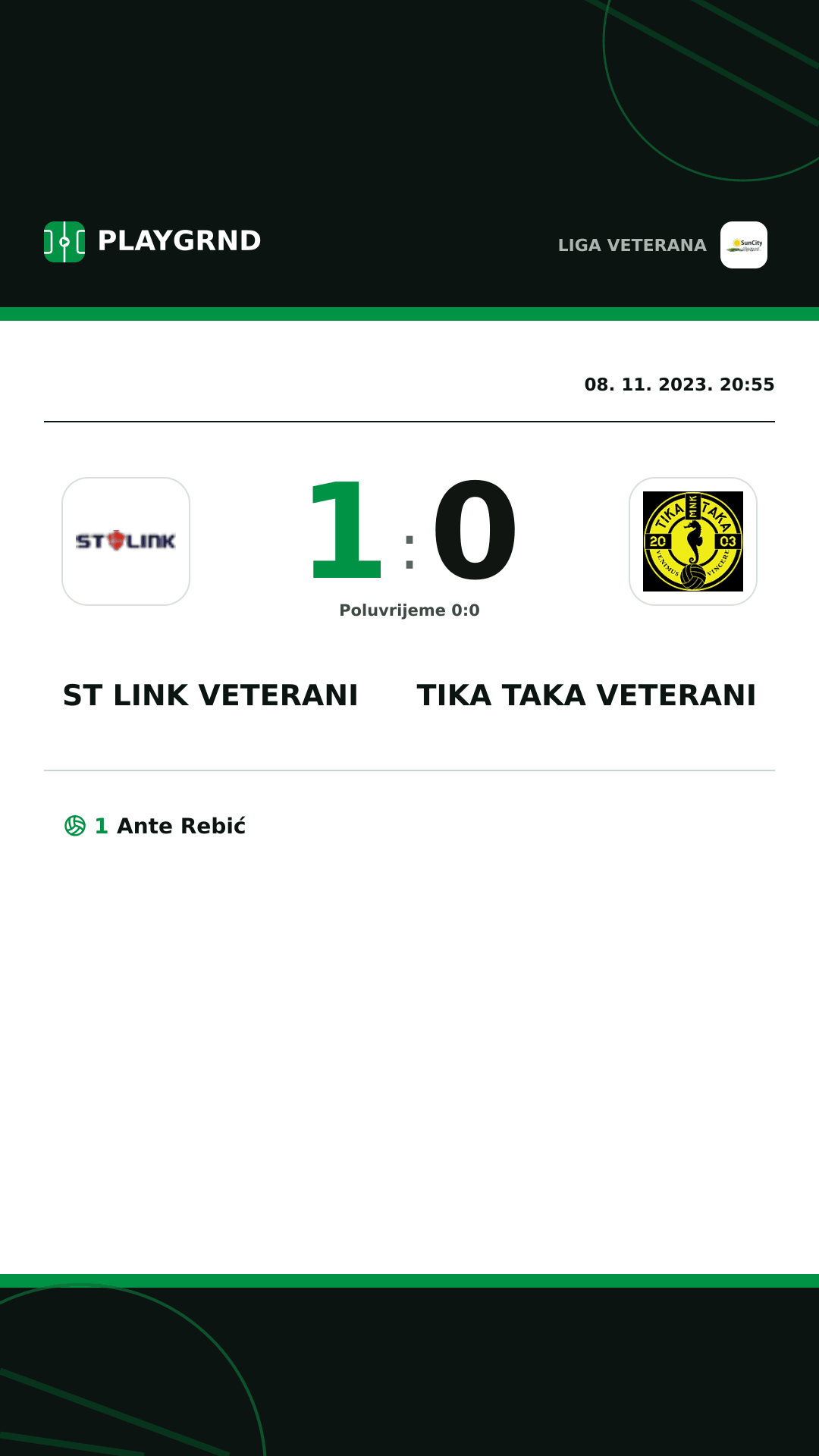 Instagram slika: ST Link Veterani 1:0 Tika Taka Veterani