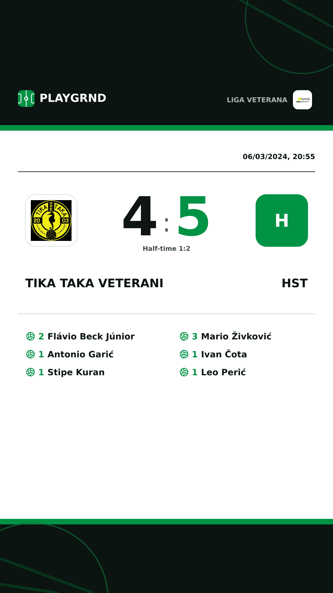 Instagram artwork: Tika Taka Veterani 4:5 Hst