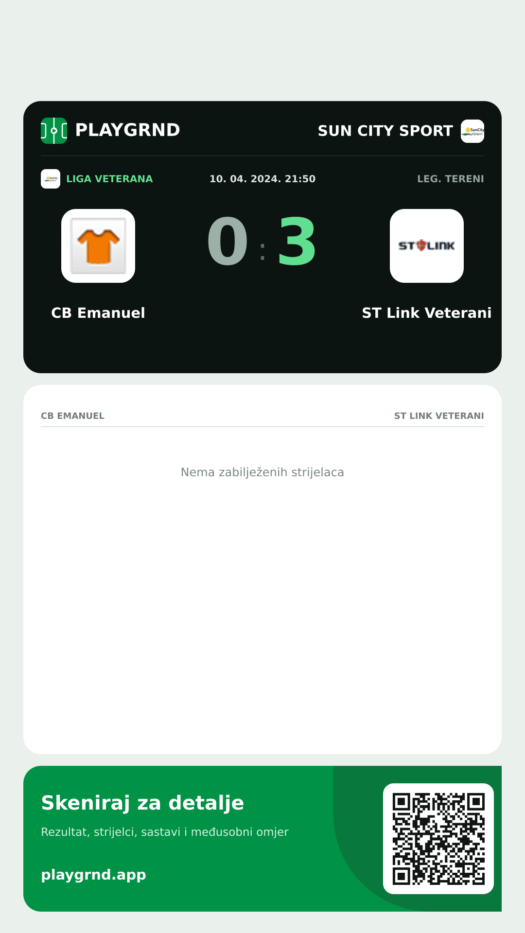 Story image: CB Emanuel 0:3 ST Link Veterani