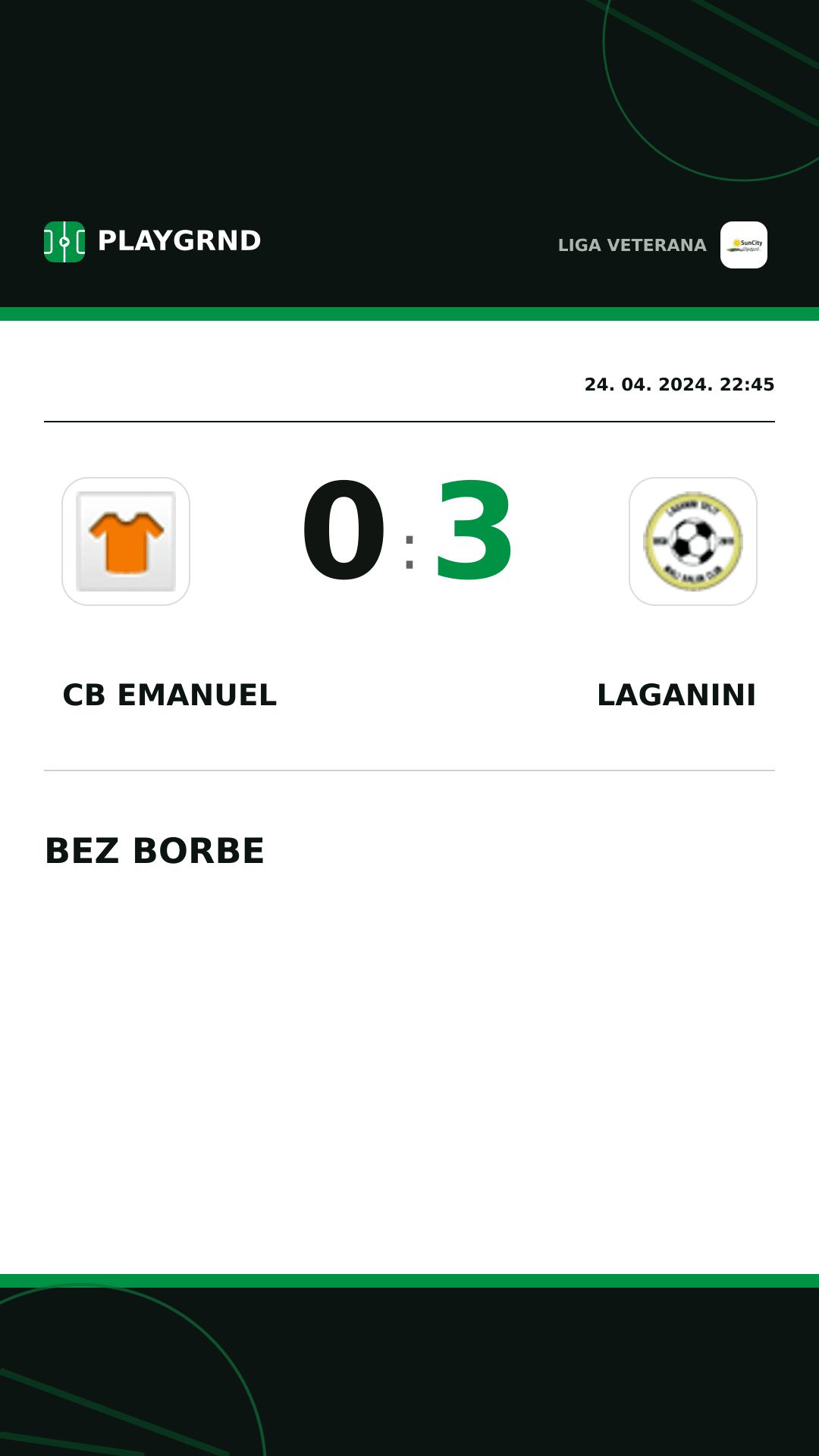 Instagram slika: CB Emanuel 0:3 Laganini