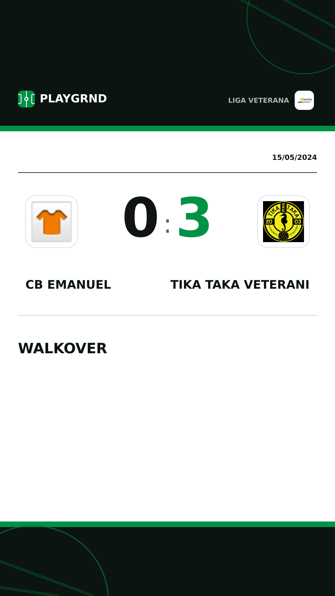 Instagram artwork: CB Emanuel 0:3 Tika Taka Veterani