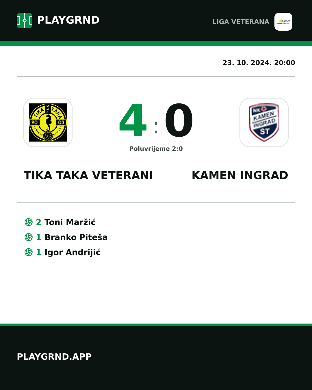 Instagram slika: Tika Taka Veterani 4:0 Kamen Ingrad