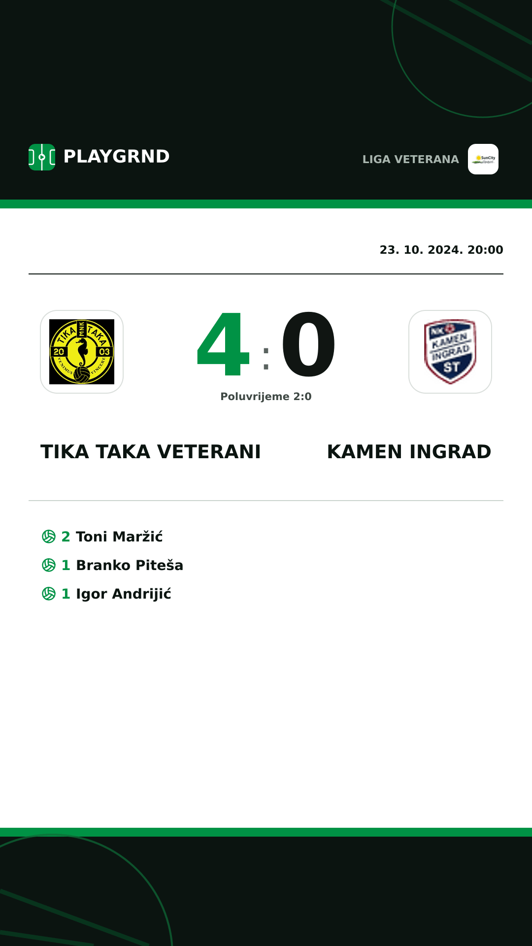 Instagram slika: Tika Taka Veterani 4:0 Kamen Ingrad
