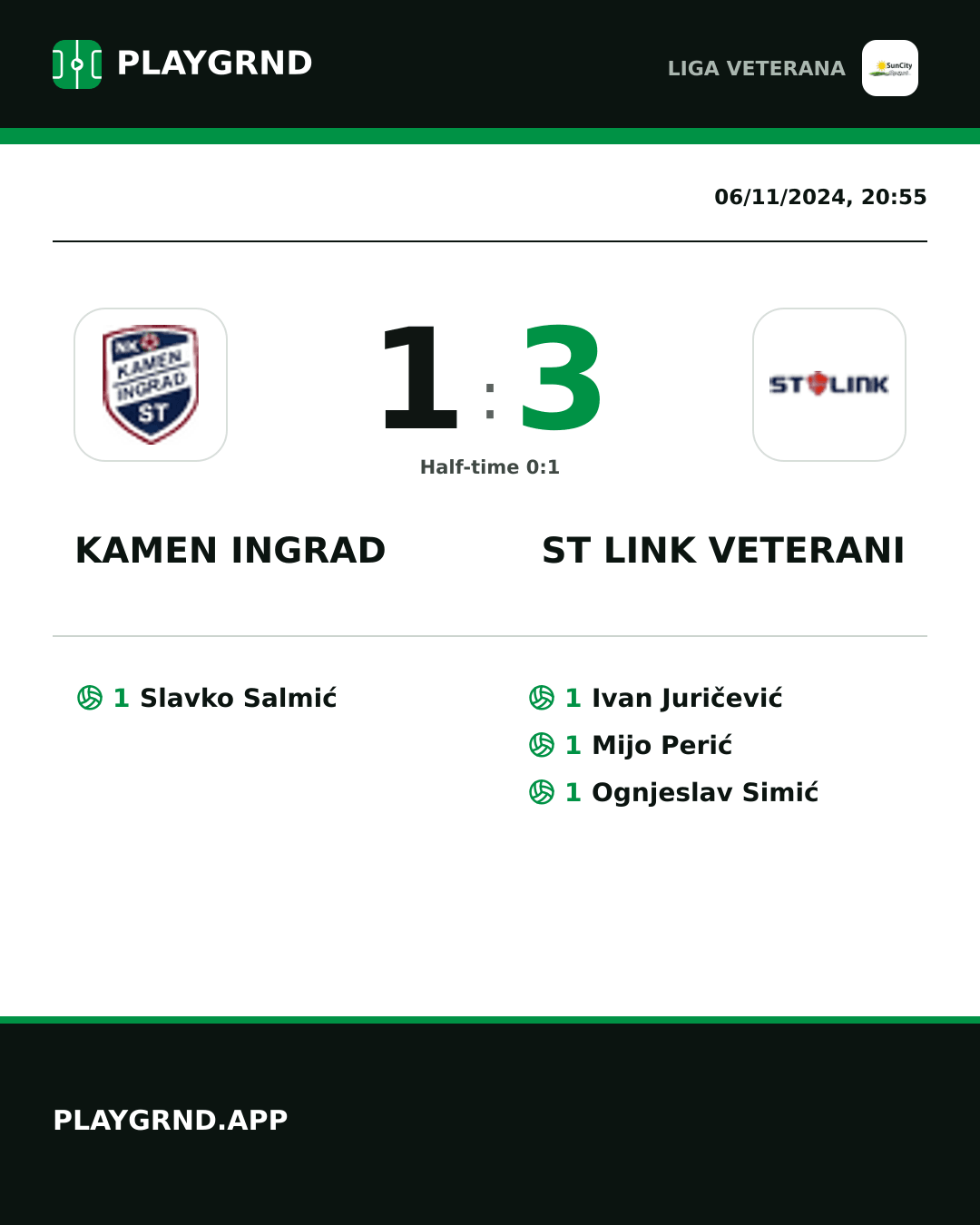 Instagram artwork: Kamen Ingrad 1:3 ST Link Veterani