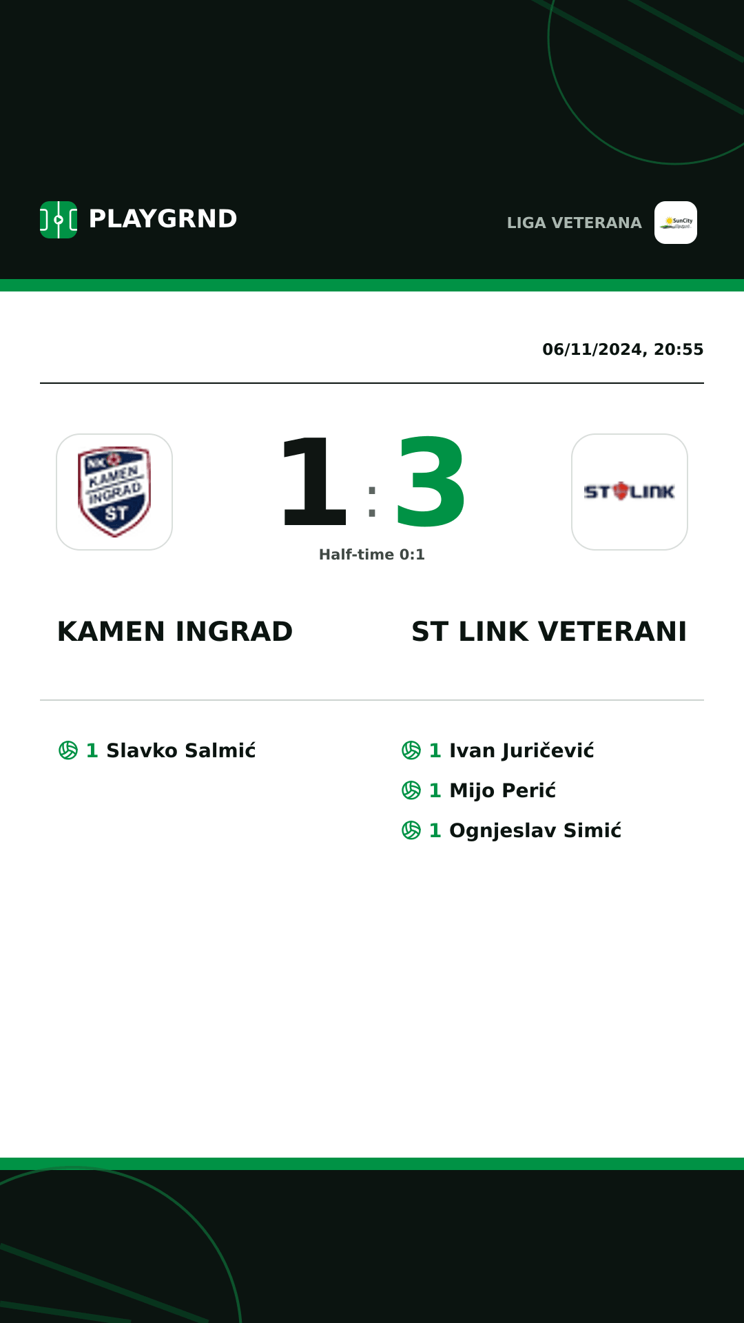 Instagram artwork: Kamen Ingrad 1:3 ST Link Veterani