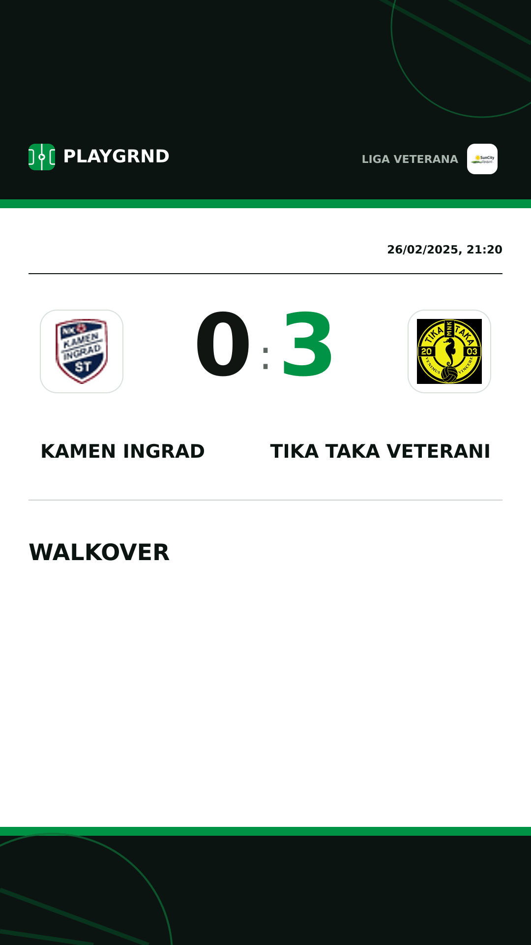 Instagram artwork: Kamen Ingrad 0:3 Tika Taka Veterani