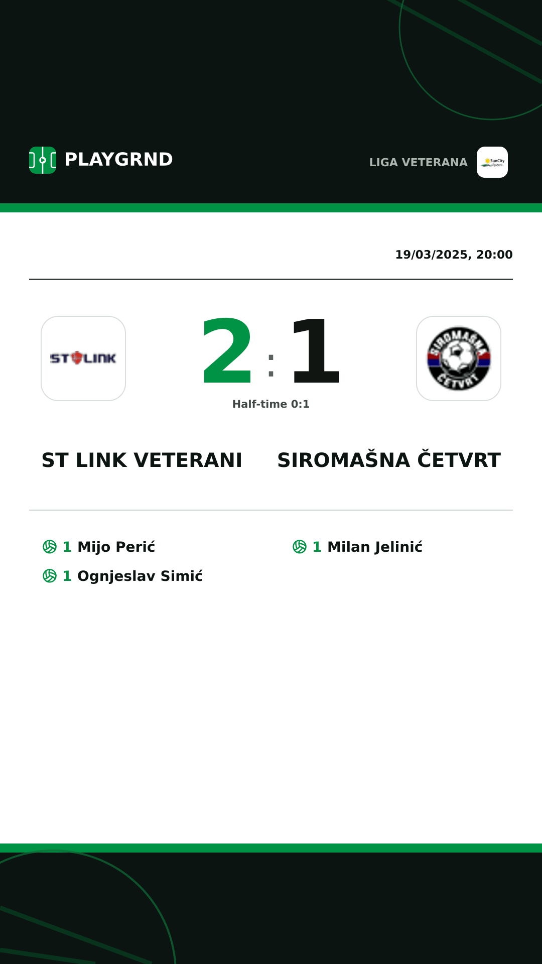 Instagram artwork: ST Link Veterani 2:1 Siromašna Četvrt