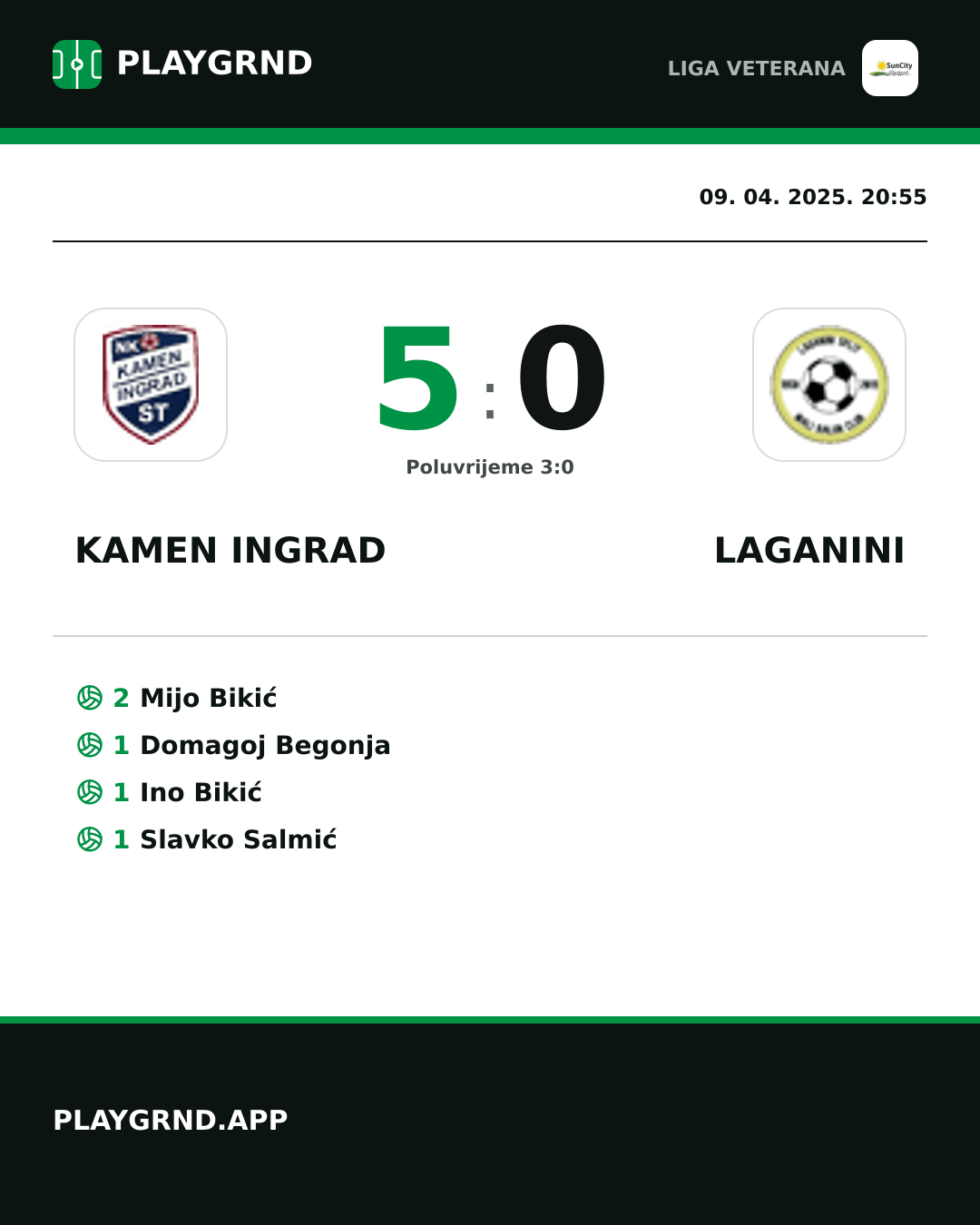 Instagram slika: Kamen Ingrad 5:0 Laganini