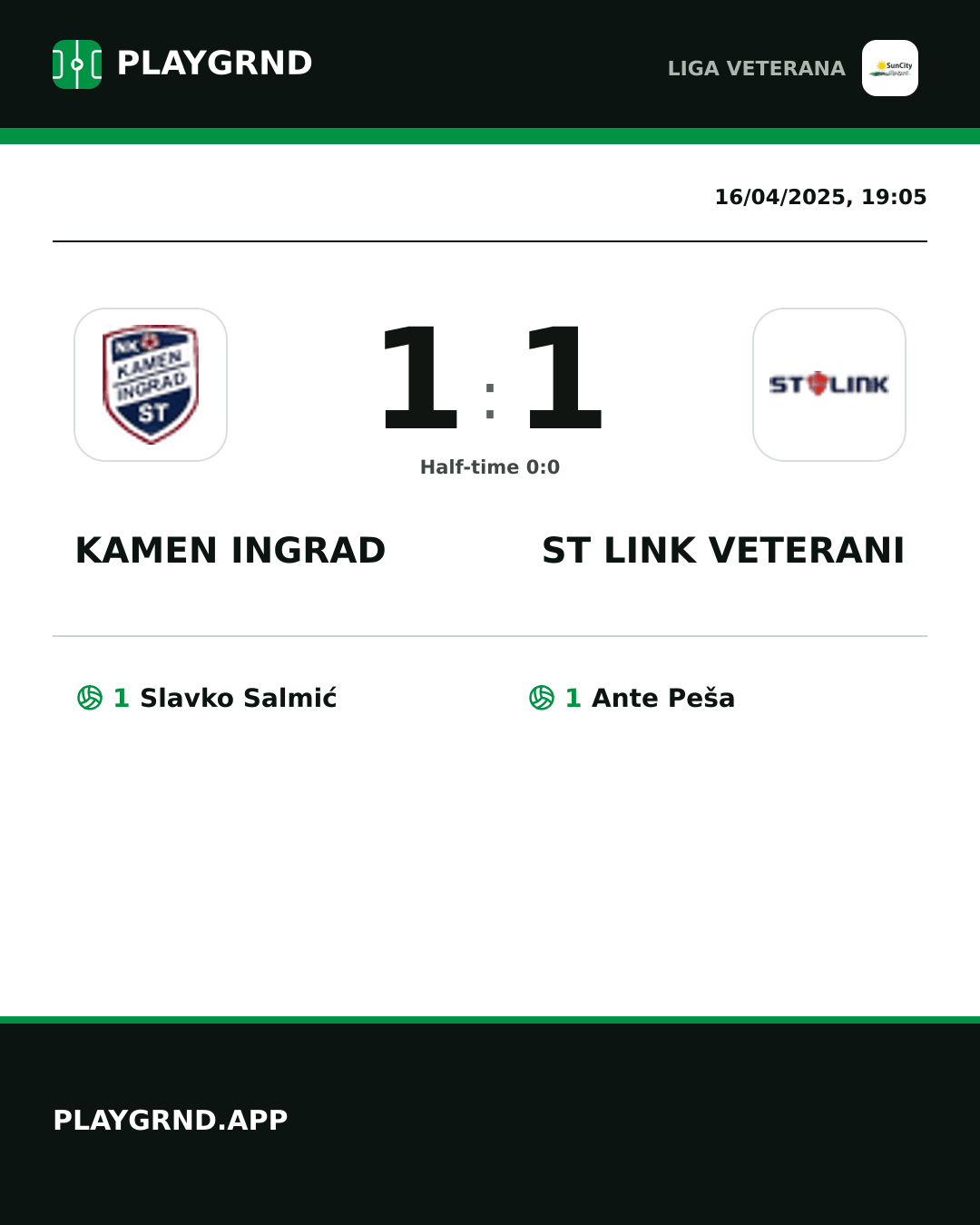 Instagram artwork: Kamen Ingrad 1:1 ST Link Veterani