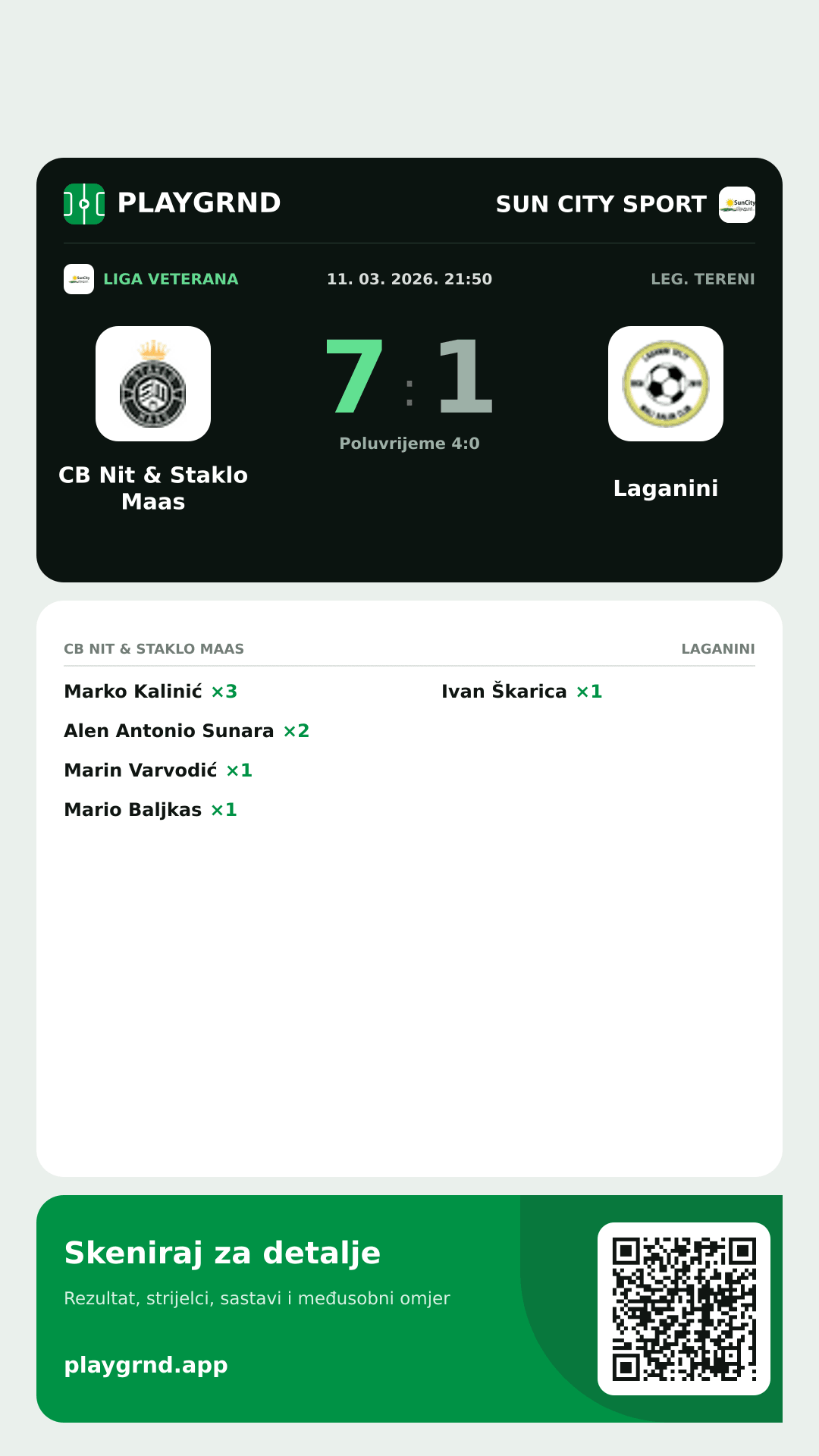 Story slika: CB Nit & Staklo Maas 7:1 Laganini