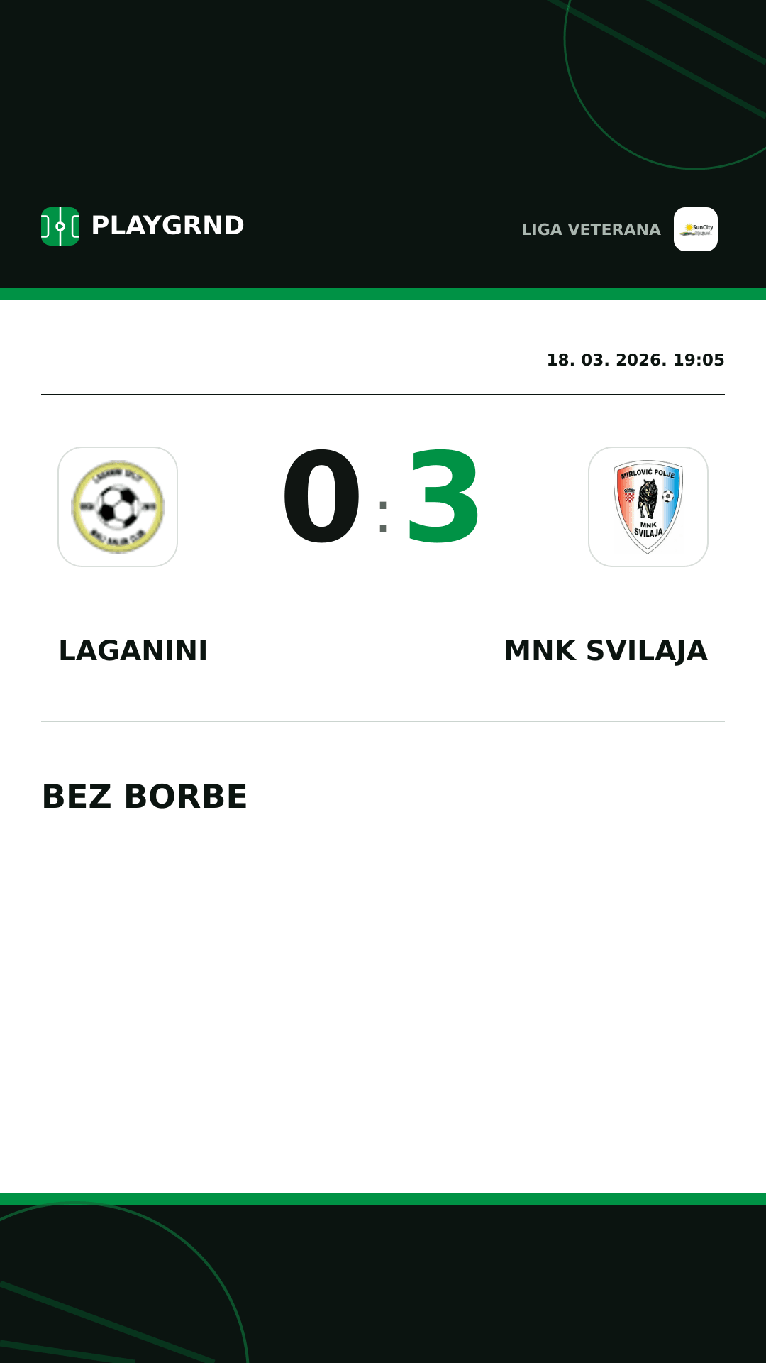 Instagram slika: Laganini 0:3 MNK Svilaja