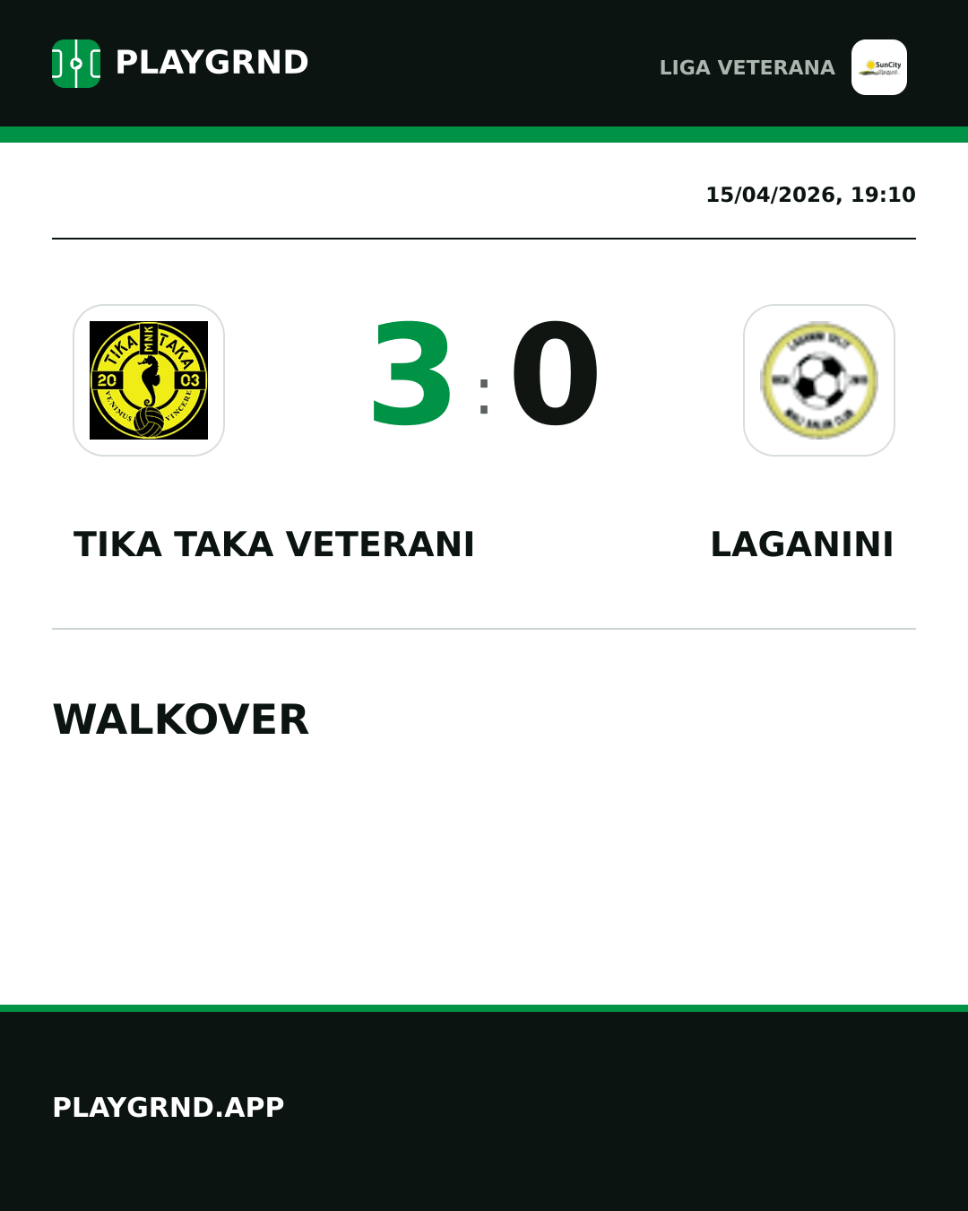 Instagram artwork: Tika Taka Veterani 3:0 Laganini
