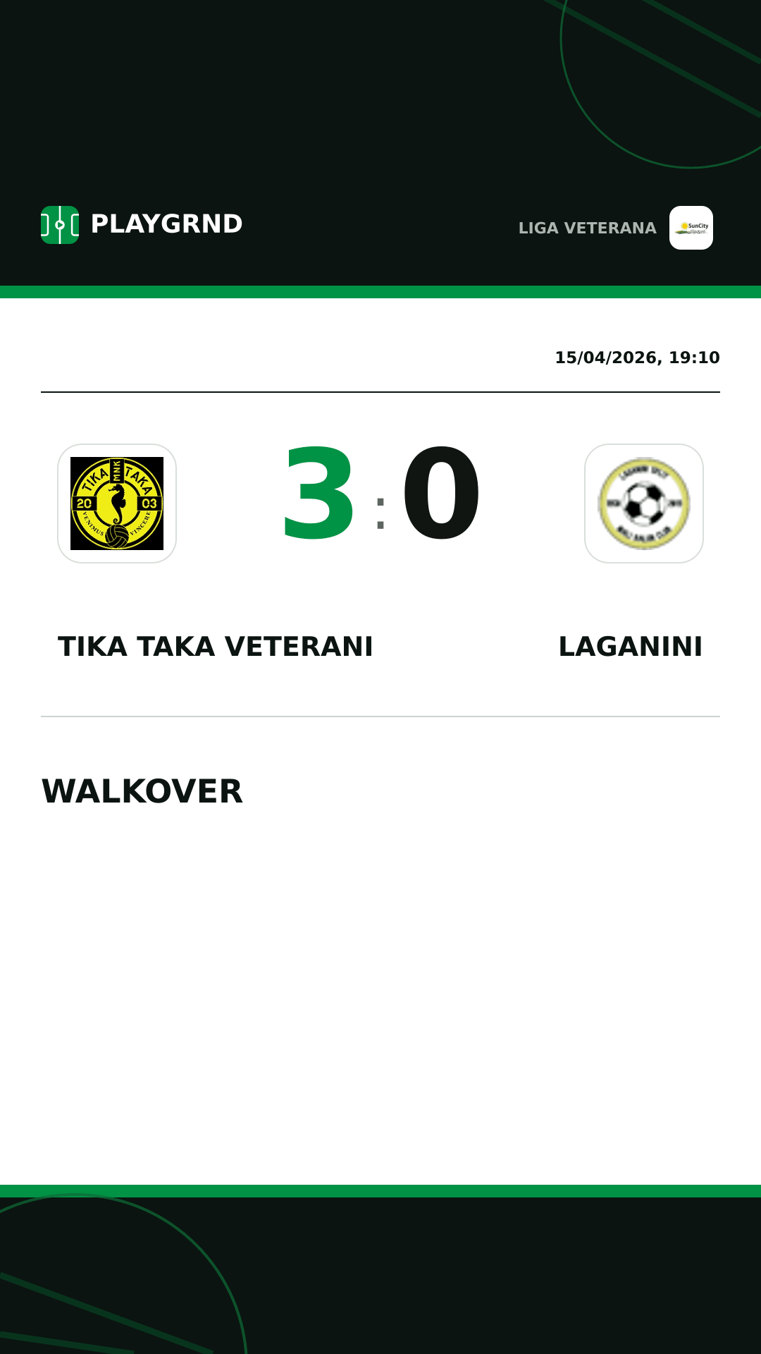 Instagram artwork: Tika Taka Veterani 3:0 Laganini